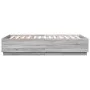 Sonoma gray wood bed frame with LED lights 120x200 cm by , Beds and slatted bases - Ref: Foro24-3209623, Price: 167,05 €, Dis...