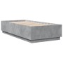 Estructura cama con luces LED madera gris hormigón 100x200 cm de , Camas y somieres - Ref: Foro24-3209628, Precio: 133,64 €, ...
