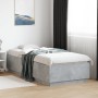 Estructura cama con luces LED madera gris hormigón 100x200 cm de , Camas y somieres - Ref: Foro24-3209628, Precio: 133,64 €, ...