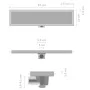 Duschrinne mit Abdeckung 2 in 1 Edelstahl 83x14 cm von vidaXL, Abflüsse - Ref: Foro24-146009, Preis: 59,02 €, Rabatt: %