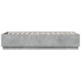 Estructura cama con luces LED madera gris hormigón 100x200 cm de , Camas y somieres - Ref: Foro24-3209628, Precio: 133,64 €, ...