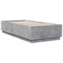 Estructura cama con luces LED madera gris hormigón 100x200 cm de , Camas y somieres - Ref: Foro24-3209628, Precio: 133,64 €, ...