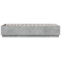 Concrete gray wood bed frame with LED lights 90x200 cm by , Beds and slatted bases - Ref: Foro24-3209635, Price: 135,13 €, Di...