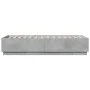 Estructura de cama con luces LED madera gris hormigón 90x200 cm de , Camas y somieres - Ref: Foro24-3209635, Precio: 132,87 €...