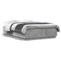 Estructura cama con luces LED madera gris hormigón 160x200 cm de , Camas y somieres - Ref: Foro24-3209600, Precio: 192,96 €, ...