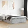 Estructura cama con luces LED madera gris hormigón 160x200 cm de , Camas y somieres - Ref: Foro24-3209600, Precio: 192,96 €, ...