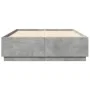Estructura cama con luces LED madera gris hormigón 160x200 cm de , Camas y somieres - Ref: Foro24-3209600, Precio: 192,96 €, ...