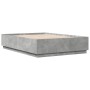 Estructura de cama madera de ingeniería gris hormigón 140x200cm de , Camas y somieres - Ref: Foro24-3209705, Precio: 150,32 €...
