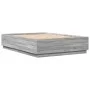Sonoma gray engineered wood bed frame 140x200 cm by , Beds and slatted bases - Ref: Foro24-3209707, Price: 153,08 €, Discount: %