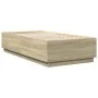 Bettgestell aus Sonoma-Eiche-Holzwerkstoff, 90 x 190 cm von , Betten und Lattenroste - Ref: Foro24-3209753, Preis: 109,63 €, ...