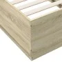 Bettgestell aus Sonoma-Eiche-Holzwerkstoff, 90 x 190 cm von , Betten und Lattenroste - Ref: Foro24-3209753, Preis: 109,63 €, ...