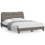 Bed frame with LED lights taupe gray fabric 120x200 cm by , Beds and slatted bases - Ref: Foro24-3213694, Price: 227,32 €, Di...