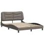 Bed frame with LED lights taupe gray fabric 120x200 cm by , Beds and slatted bases - Ref: Foro24-3213694, Price: 227,32 €, Di...