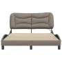 Bed frame with LED lights taupe gray fabric 120x200 cm by , Beds and slatted bases - Ref: Foro24-3213694, Price: 227,32 €, Di...