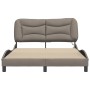 Estructura de cama con luces LED tela gris taupe 120x200 cm de , Camas y somieres - Ref: Foro24-3213694, Precio: 226,80 €, De...