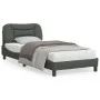 Bed frame with LED lights dark gray fabric 80x200 cm by , Beds and slatted bases - Ref: Foro24-3213663, Price: 152,70 €, Disc...