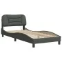 Bed frame with LED lights dark gray fabric 80x200 cm by , Beds and slatted bases - Ref: Foro24-3213663, Price: 152,70 €, Disc...