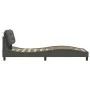 Bed frame with LED lights dark gray fabric 80x200 cm by , Beds and slatted bases - Ref: Foro24-3213663, Price: 152,70 €, Disc...