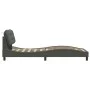 Estructura de cama con luces LED tela gris oscuro 90x200 cm de , Camas y somieres - Ref: Foro24-3213677, Precio: 154,81 €, De...
