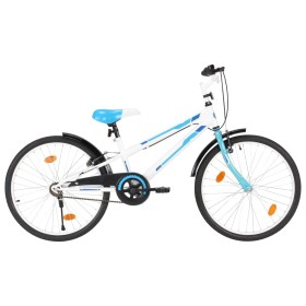 Bicicleta de niño 24 pulgadas azul y blanca