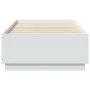 White engineered wood bed frame 75x190 cm by , Beds and slatted bases - Ref: Foro24-3209758, Price: 109,17 €, Discount: %
