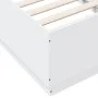 White engineered wood bed frame 75x190 cm by , Beds and slatted bases - Ref: Foro24-3209758, Price: 109,17 €, Discount: %