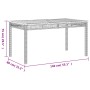 Synthetic rattan garden table beige acacia wood 140x80x75 cm by , Garden tables - Ref: Foro24-366278, Price: 140,92 €, Discou...
