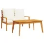 Set de muebles de jardín con cojines madera maciza acacia de , Conjuntos de jardín - Ref: Foro24-366381, Precio: 247,23 €, De...