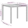 Mesa de jardín de ratán PE y madera acacia beige 90x90x75 cm de , Mesas de jardín - Ref: Foro24-368124, Precio: 112,60 €, Des...