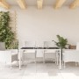 Gartentisch Glasoberfläche weiß PE Rattan 150x90x75cm von , Gartentische - Ref: Foro24-368126, Preis: 134,50 €, Rabatt: %