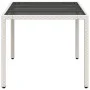 Gartentisch Glasoberfläche weiß PE Rattan 150x90x75cm von , Gartentische - Ref: Foro24-368126, Preis: 141,34 €, Rabatt: %
