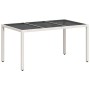 Gartentisch Glasoberfläche weiß PE Rattan 150x90x75cm von , Gartentische - Ref: Foro24-368126, Preis: 134,50 €, Rabatt: %