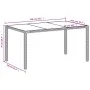 Gartentisch Glasoberfläche weiß PE Rattan 150x90x75cm von , Gartentische - Ref: Foro24-368126, Preis: 141,34 €, Rabatt: %