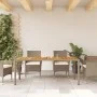Garden table beige PE rattan and acacia wood 190x90x75 cm by , Garden tables - Ref: Foro24-368130, Price: 193,81 €, Discount: %