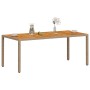 Garden table beige PE rattan and acacia wood 190x90x75 cm by , Garden tables - Ref: Foro24-368130, Price: 191,98 €, Discount: %