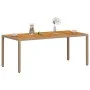 Garden table beige PE rattan and acacia wood 190x90x75 cm by , Garden tables - Ref: Foro24-368130, Price: 193,81 €, Discount: %