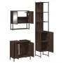3-teiliges Badezimmermöbel-Set aus braunem Eichensperrholz von , Badezimmermöbel - Ref: Foro24-3214684, Preis: 181,44 €, Raba...