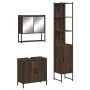 3-teiliges Badezimmermöbel-Set aus braunem Eichensperrholz von , Badezimmermöbel - Ref: Foro24-3214684, Preis: 181,44 €, Raba...