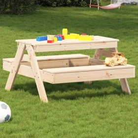 Kinderpicknicktisch aus massivem Kiefernholz 88x97x52 cm von , Gartentische - Ref: Foro24-832596, Preis: 69,32 €, Rabatt: %