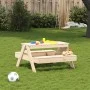 Children's picnic table solid pine wood 88x97x52 cm by , Garden tables - Ref: Foro24-832596, Price: 69,32 €, Discount: %