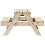 Children's picnic table solid pine wood 88x97x52 cm by , Garden tables - Ref: Foro24-832596, Price: 69,32 €, Discount: %