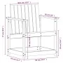Gartenmöbel-Set 3-teilig aus massivem weißem Kiefernholz von , Gartenstühle - Ref: Foro24-832631, Preis: 115,69 €, Rabatt: %
