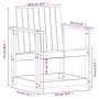 Gartenmöbel-Set 3-teilig aus massivem weißem Kiefernholz von , Gartenstühle - Ref: Foro24-832631, Preis: 117,14 €, Rabatt: %