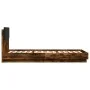 Cama con cabecero madera de ingeniería roble ahumado 90x200 cm de , Camas y somieres - Ref: Foro24-3209944, Precio: 146,13 €,...