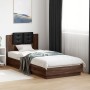 Eichenbraunes Holzwerkstoffbett mit Kopfteil 90x200 cm von , Betten und Lattenroste - Ref: Foro24-3209946, Preis: 150,17 €, R...