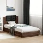 Eichenbraunes Holzwerkstoffbett mit Kopfteil 90x200 cm von , Betten und Lattenroste - Ref: Foro24-3209946, Preis: 148,41 €, R...