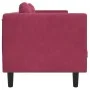 Sofá de 2 plazas con cojines terciopelo rojo tinto de , Sofás - Ref: Foro24-372636, Precio: 239,69 €, Descuento: %