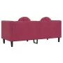 Sofá de 2 plazas con cojines terciopelo rojo tinto de , Sofás - Ref: Foro24-372636, Precio: 239,69 €, Descuento: %