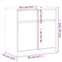 SAUDA Sideboard aus massivem Eichenkiefernholz 80x43x75,5 cm von , Sideboards - Ref: Foro24-377600, Preis: 134,16 €, Rabatt: %