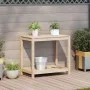 Planting table with shelf solid pine wood 82.5x50x75 cm by , Pot stands - Ref: Foro24-832397, Price: 77,31 €, Discount: %